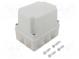 Kryt  propojovací krabice  X 110mm  Y 150mm  Z 140mm  IP65  šedá