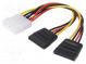 Kabel  napájecí SATA  Molex vidlice,zástrčka SATA typu L x2