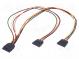 Kabel  SATA  zástrčka SATA typu L,zástrčka SATA typu L x2  0,5m