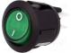 ROCKER  DPST  Пол  2  OFF-ON  10A/250ВAC  зеленый  50мОм  UL94V-2