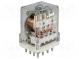 Relé  elektromagnetické  4PDT  Ucívky 12VDC  10A/250VAC  20A  1,5W