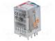 Relé  elektromagnetické  4PDT  Ucívky 12VDC  6A/250VAC  6A/24VDC