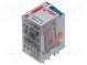 Relé  elektromagnetické  4PDT  Ucívky 220VDC  6A/250VAC  6A/24VDC