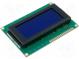 Дисплей  LCD  алфавитно-цифровой  STN Negative  16x4  голубой  LED