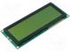 Zobrazovač  LCD  alfanumerický  STN Positive  20x4  zelená  PIN 18
