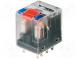 Relé  elektromagnetické  4PDT  Ucívky 12VDC  6A/240VAC  6A/24VDC