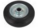 Pojezdové kolo  Ø  125mm  W  37,5mm  Dyn.zat  1300N  86kg  pryž