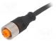 Připojovací kabel  M12  PIN  4  přímý  2m  zástrčka  250VAC  4A  IP67