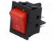 ROCKER  DPST  Пол  2  OFF-ON  15A/250ВAC  красный  35мОм  -30÷80°C