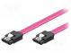 Kabel  SATA  z obou stran,zástrčka SATA typu L  0,5m  růžová