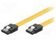 Kabel  SATA  z obou stran,zástrčka SATA typu L  0,7m  žlutá