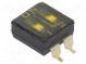 Přepínač  DIP-SWITCH  OFF-ON  0,025A/24VDC  pol  2  -40÷85°C  SMD