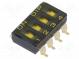 Přepínač  DIP-SWITCH  OFF-ON  0,025A/24VDC  pol  2  -40÷85°C  SMD