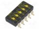 Přepínač  DIP-SWITCH  OFF-ON  0,025A/24VDC  pol  2  -40÷85°C  SMD