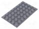 Samolepící nožička  H  7,9mm  šedá  polyuretan  Rozm  16x16mm