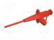Měřicí hrot s háčkem  klešťový  4A  červená  1kV  4mm