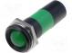 Kontrolka  LED  vydutá  230VAC  Otv  Ø22,2mm  IP67  kov  ØLED  20mm
