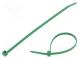 Cable tie  L  150mm  W  3.5mm  polyamide  135N  green  Ømax  35mm