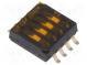 Переключатель  DIP-SWITCH  Кол-во секций  4  OFF-ON  0,025A/24ВDC