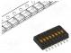Přepínač  DIP-SWITCH  Počet sekcí  8  OFF-ON  0,025A/24VDC  pol  2