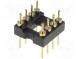 Панелька  DIP  PIN 8  7,62мм  позолота  UL94V-0  THT  Шаг 2,54мм