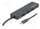 Hub USB  USB A zásuvka x3,USB C zásuvka,USB C vidlice  USB 3.0
