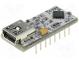 Modul  USB  I2C  DIP16,USB B mini  3,4Mbps  Počet pinů CBUS  6