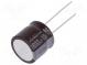 Kondenzátor  elektrolytický  low ESR  THT  1800uF  10VDC  Ø16x15mm