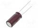 Kondenzátor  elektrolytický  low ESR  THT  100uF  63VDC  Ø10x20mm