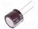 Kondenzátor  elektrolytický  low ESR  THT  150uF  100VDC  Ø18x15mm