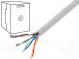 Провод  U/UTP  5e  однопров  Cu  4x2x24AWG  ПВХ  серый  305м