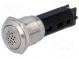 Signalizátor  zvukový  80dB  Podsv  není  IP50  Ø19mm  1÷10mm  360mW