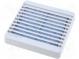 Mřížka  s filtrem  80x80mm  Mat  plast  Upevnění  šroub  Barva  šedá